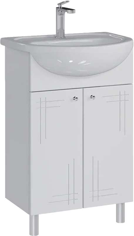 Тумба под раковину SanStar Июнь 55 напольная, белая