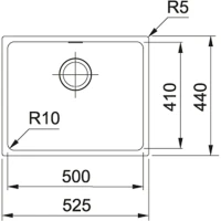 Мойка кухонная Franke Smart Sirius SID 110-50 черный карбон Мойка кухонная Franke Smart Sirius SID 110-50 черный карбон