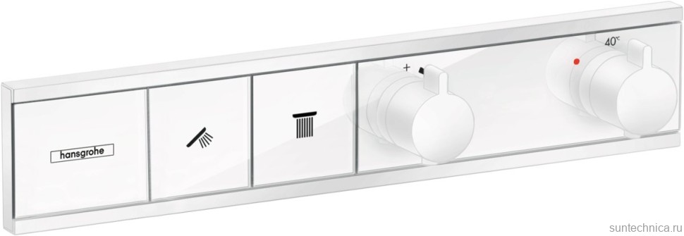 Термостатический смеситель встраиваемый Hansgrohe RainSelect 15380700 для душа, белый матовый