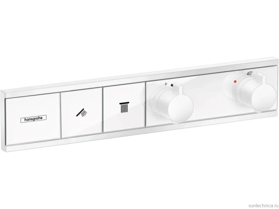 Термостатический смеситель встраиваемый Hansgrohe RainSelect 15380700 для душа, белый матовый