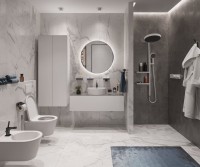 Термостатический смеситель встраиваемый Hansgrohe RainSelect 15380700 для душа, белый матовый