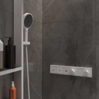 Термостатический смеситель встраиваемый Hansgrohe RainSelect 15380700 для душа, белый матовый