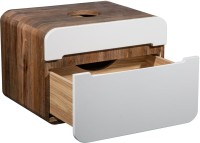 Тумба с раковиной Runo Ницца 60 темное дерево, белая, раковина Cuatro 50