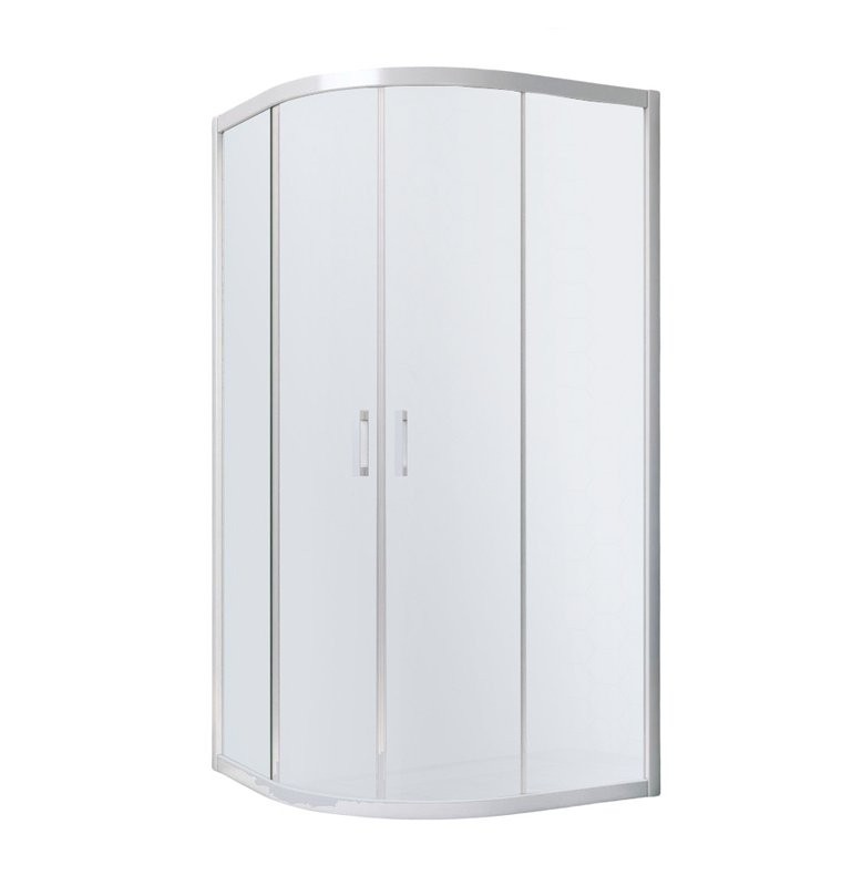 Душевой уголок Vegas Glass ZS Novo 80 01 10 профиль белый, стекло сатин