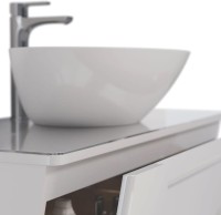 Тумба под раковину Lemark Miano 60 белая глянцевая