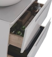 Тумба под раковину Lemark Miano 60 белая глянцевая