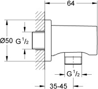Шланговое подключение Grohe Rainshower 27057A00