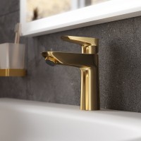 Смеситель для раковины Hansgrohe Talis E 71712990 полированное золото
