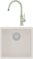 Комплект Мойка Lemark Sinara 440-U 9910070 жасмин + Смеситель Comfort LM3073PJS жасмин