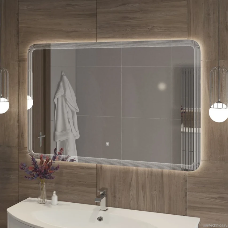 Зеркало Cezares Duet 120х80, с подсветкой
