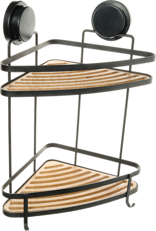 Полка Fixsen Magic 920B-2 угловая, двойная, черная