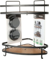 Полка Fixsen Magic 920B-2 угловая, двойная, черная