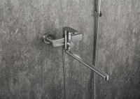 Смеситель с длинным изливом для ванны Frap F22805 сатин Смеситель с длинным изливом для ванны Frap F22805 сатин