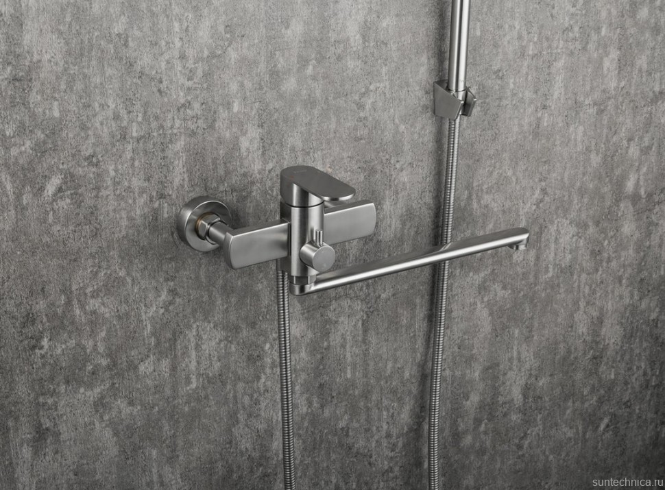 Смеситель с длинным изливом для ванны Frap F22805 сатин