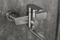 Смеситель с длинным изливом для ванны Frap F22805 сатин Смеситель с длинным изливом для ванны Frap F22805 сатин