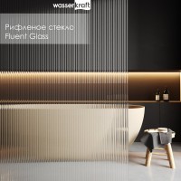 Душевая перегородка Wasserkraft Rur 30W 120 см, профиль хром, стекло рифленое