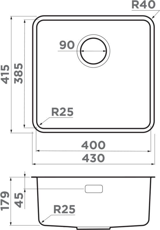 Комплект Мойка Omoikiri Omi 43-U/I Ultra-GB графит + Измельчитель Nagare 1000