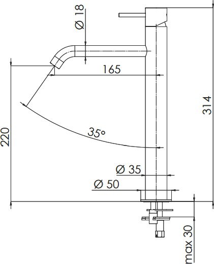 Смеситель для раковины Remer X Style Inox SSX12LXL