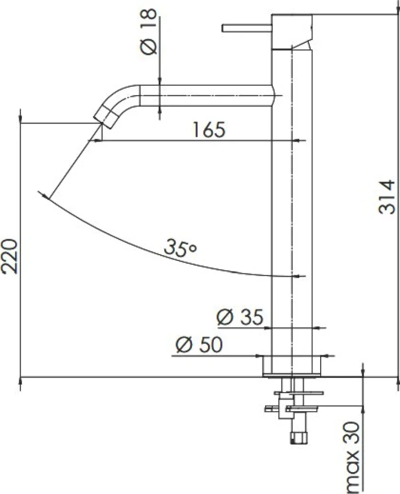 Смеситель для раковины Remer X Style Inox SSX12LXL
