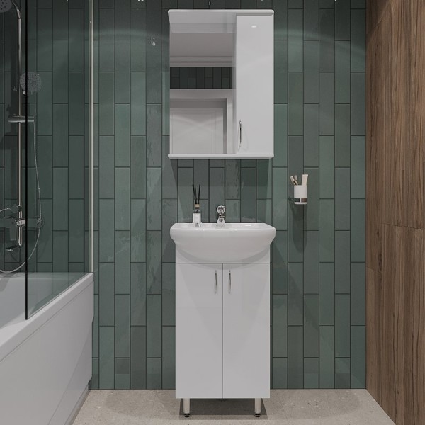 Мебель для ванной комнаты Orange Лайт 45 белый глянец