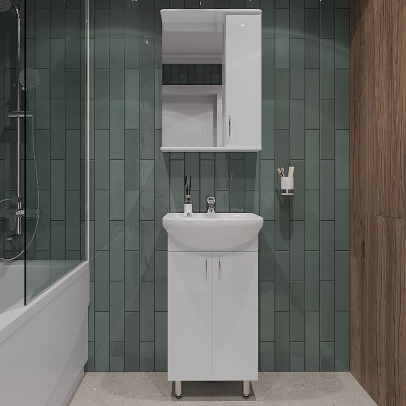 Мебель для ванной комнаты Orange Лайт 45 белый глянец