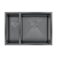 Мойка кухонная Seaman Eco Marino SME-575DL-GL.A L, gun light