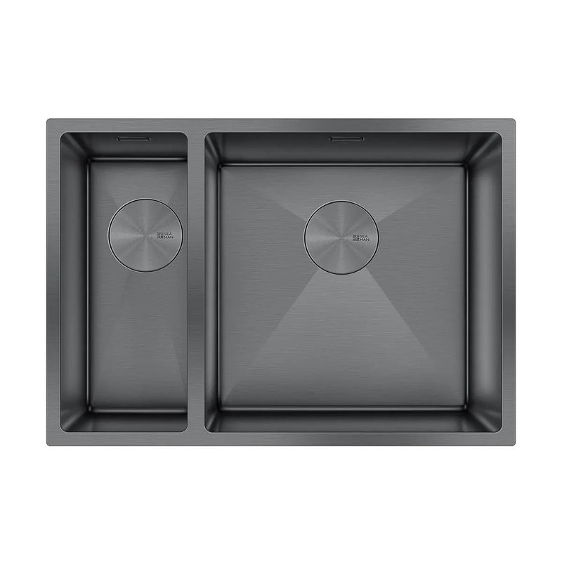 Мойка кухонная Seaman Eco Marino SME-575DL-GL.A L, gun light