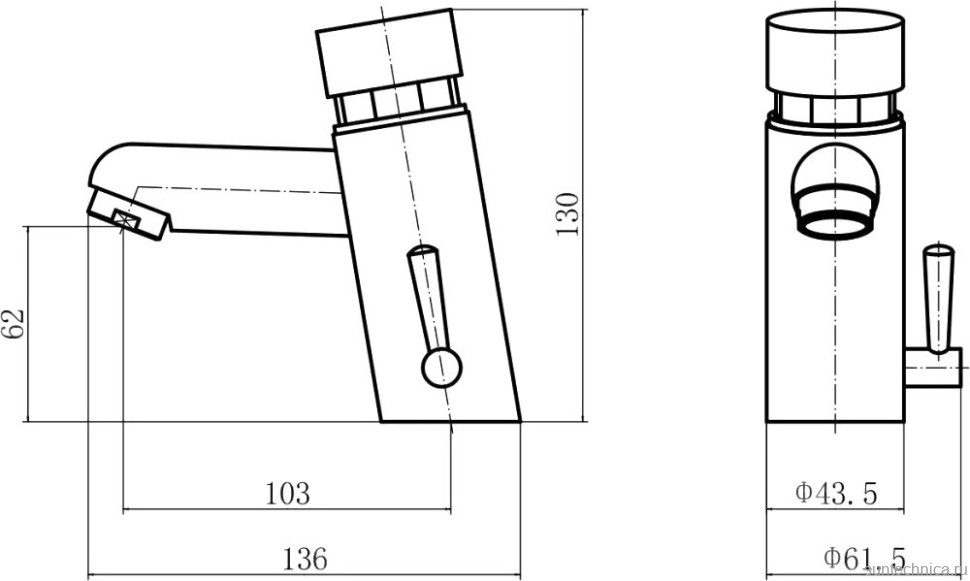 Смеситель для раковины Fashun A527 хром