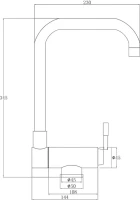 Смеситель для кухни Steel Hammer Inox SH 5197 INOX