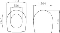 Комплект Унитаз подвесной DIWO Анапа безободковый + Крышка 800-003-709 дюропласт, с микролифтом + Инсталляция VitrA V-Fix Core + Кнопка Root Round 740-2211 черная матовая