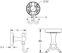 Крючок Rose RG1021Q бронза
