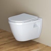 Комплект Унитаз подвесной BelBagno Loto BB070CHR/SC безободковый + Инсталляция TECE Base 9400413 4 в 1 с кнопкой смыва