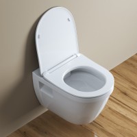 Комплект Унитаз подвесной BelBagno Loto BB070CHR/SC безободковый + Инсталляция TECE Base 9400413 4 в 1 с кнопкой смыва