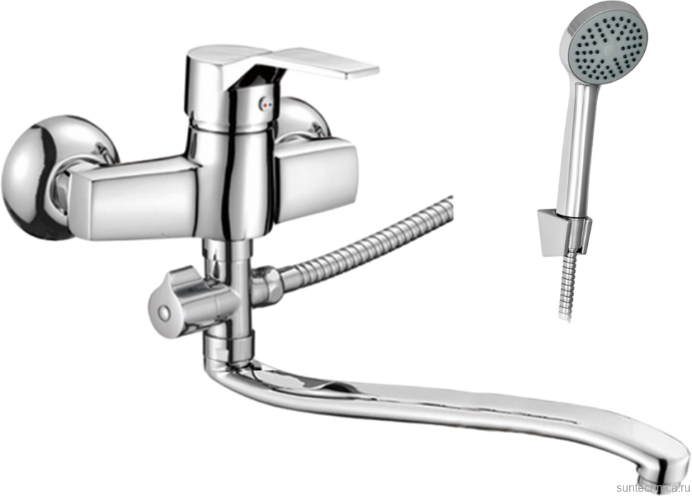 Смеситель с длинным изливом для ванны D-lin D140403 хром