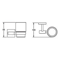 Стакан Rose RG30H RG3012H золото, черный