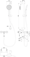 Смеситель для ванны с душем Wonzon & Woghand Click WW-FE05L222-MW матовый белый Смеситель для ванны с душем Wonzon & Woghand Click WW-FE05L222-MW матовый белый