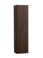 Шкаф-пенал для ванной BelBagno Due 40 подвесной, ручки матовый атласный никель, noce