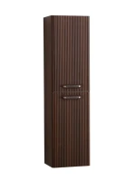 Шкаф-пенал для ванной BelBagno Due 40 подвесной, ручки матовый атласный никель, noce