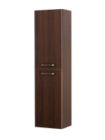 Шкаф-пенал для ванной BelBagno Due 40 подвесной, ручки матовый атласный никель, noce