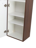 Шкаф-пенал для ванной BelBagno Due 40 подвесной, ручки матовый атласный никель, noce