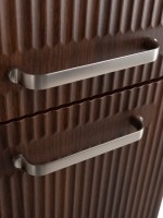 Шкаф-пенал для ванной BelBagno Due 40 подвесной, ручки матовый атласный никель, noce