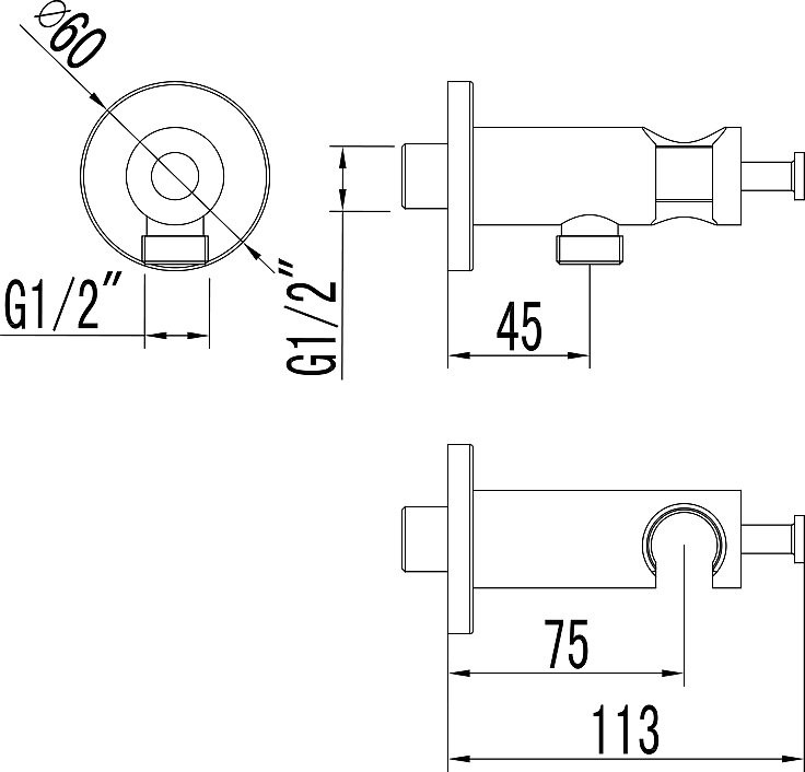 Шланговое подключение Lemark LM1185C c держателем для душа