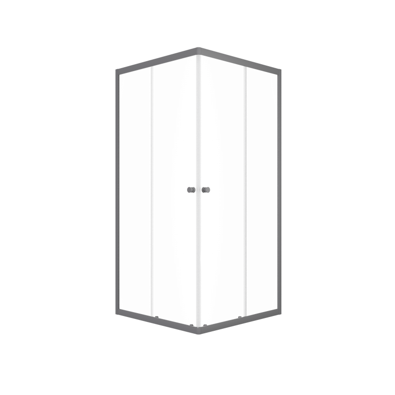 Душевой уголок Triton Вента -Графит 90х90, профиль вороненая сталь, стекло прозрачное