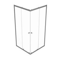 Душевой уголок Triton Вента -Графит 90х90, профиль вороненая сталь, стекло прозрачное