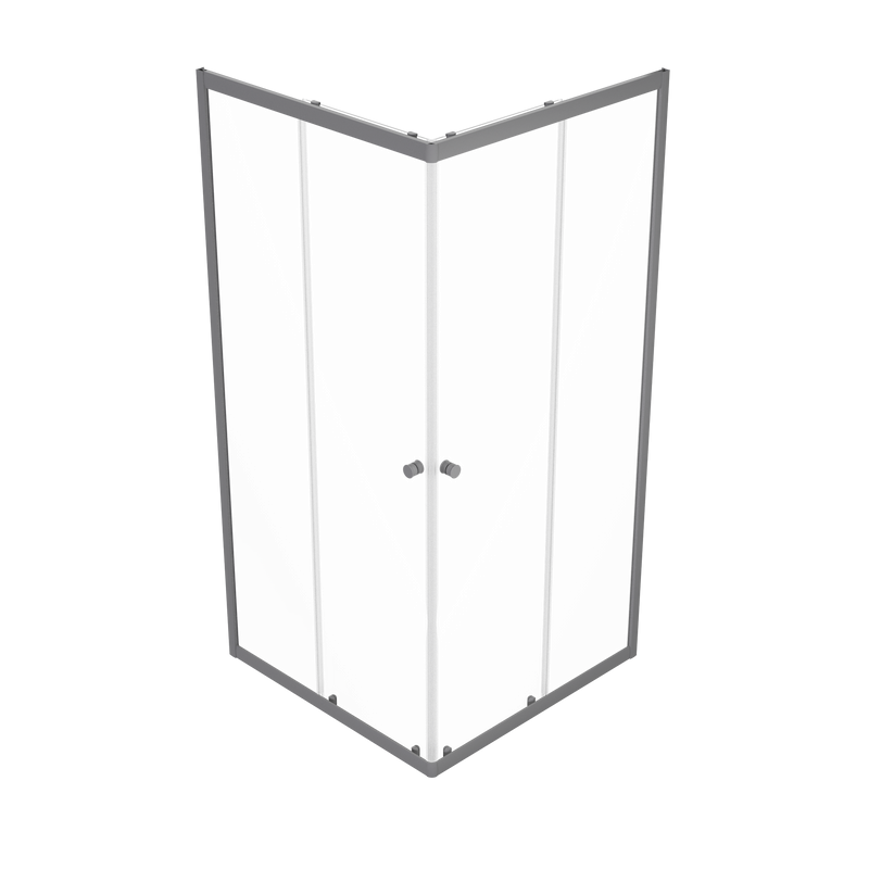 Душевой уголок Triton Вента -Графит 90х90, профиль вороненая сталь, стекло прозрачное