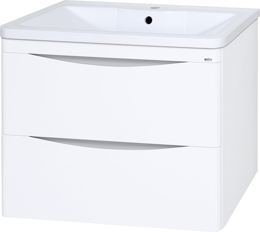 Тумба с раковиной Misty Атлантик 70 подвесная, белая