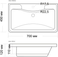 Тумба с раковиной Misty Атлантик 70 подвесная, белая