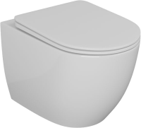 Комплект Унитаз подвесной Bauedge Bau Dream безободковый, с микролифтом + Инсталляция Bau Pro + Кнопка Dream, хром