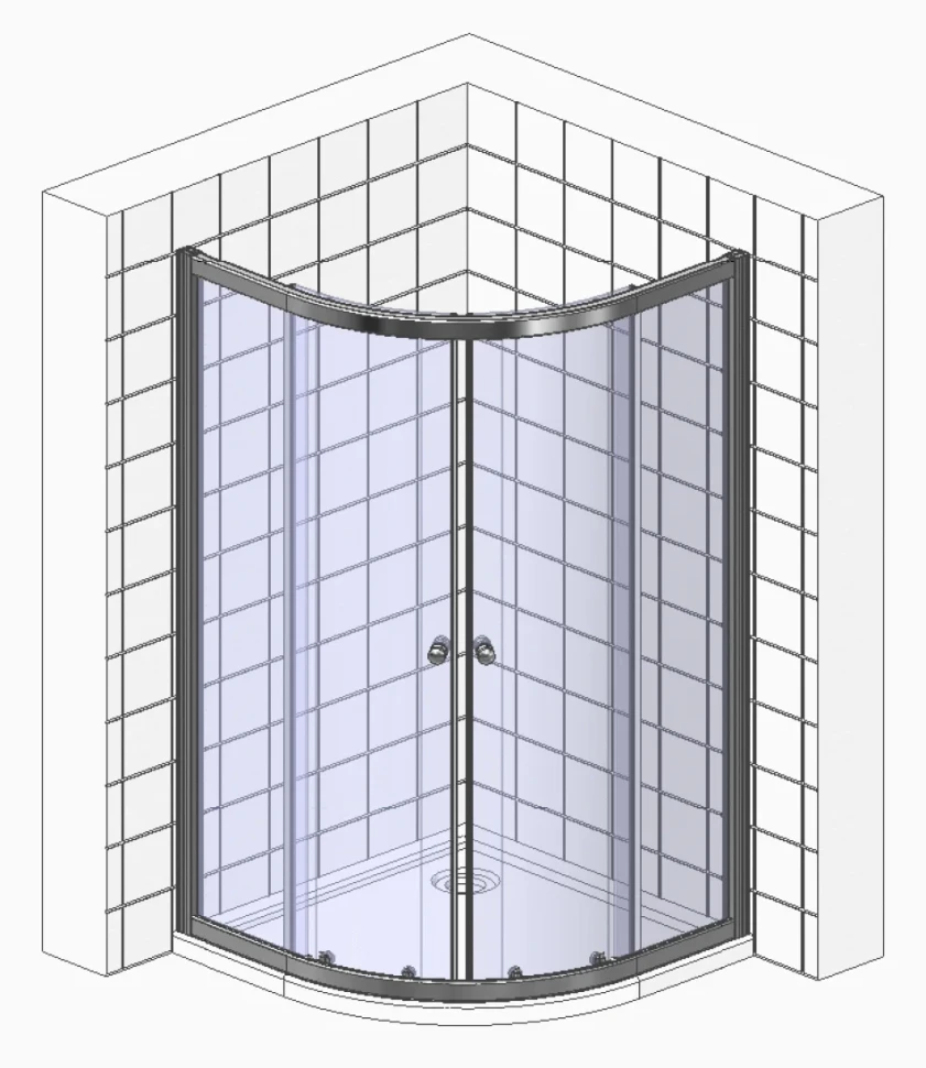 Душевой уголок Ravak XP2CP4-90 Transparent, блестящий профиль