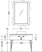 Мебель для ванной комнаты Armadi Art Lucido 100 жемчужная белая, раковина 878-G
